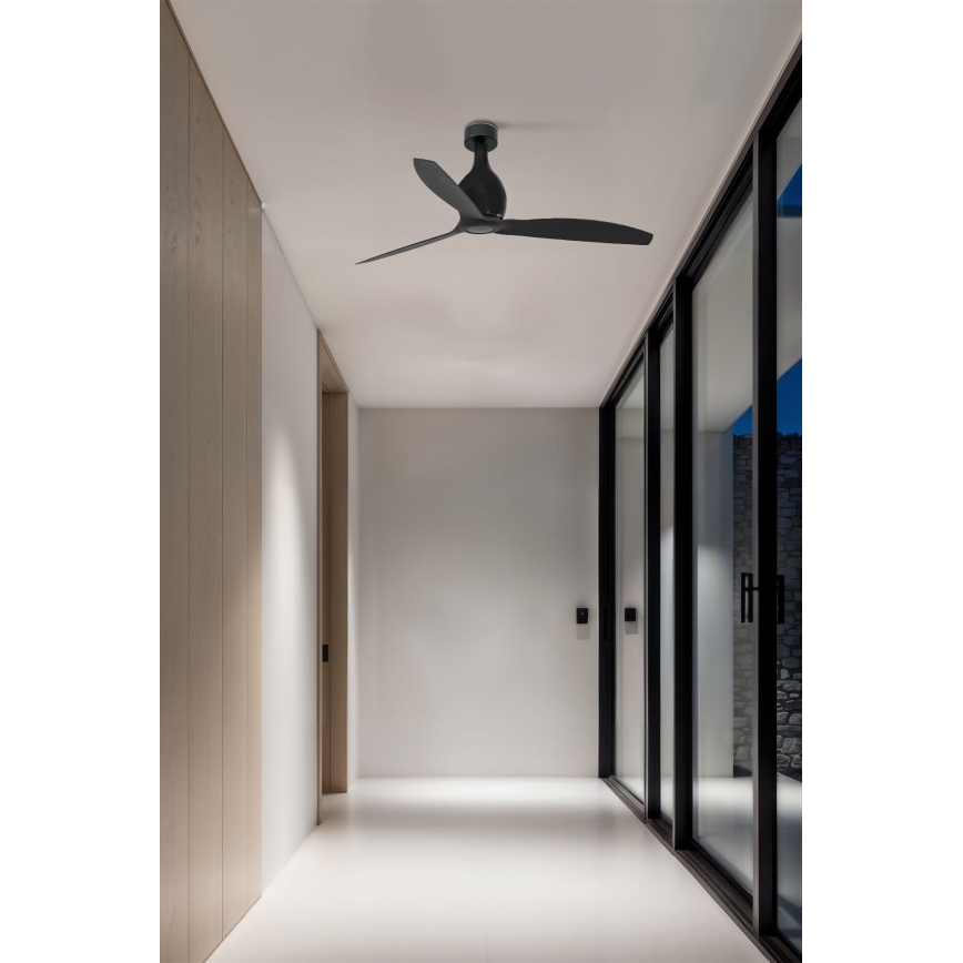 FARO 32030 - Ventilador de teto MINI ETERFAN preto diâmetro 128 cm + comando à distância