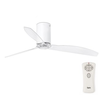 FARO 32039 - Ventilador de teto MINI TUBE VENTIL transparente diâmetro 128 cm + controlo remoto