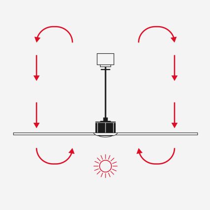 FARO 32100WT1N - Ventilador de teto LED dimerizável JUST FAN M LED/16W/230V diâmetro 128 cm preto Wi-Fi Tuya + controlo remoto