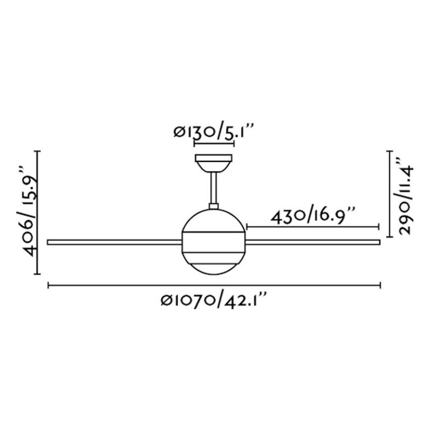 FARO 33347 - Ventoinha de teto HONOLULU 1xG9/9W/230V