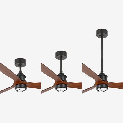 FARO 33395-10 - Ventilador de teto LED JUST FAN LED/16W/230V preto/marrom diâmetro 128 cm + controlo remoto