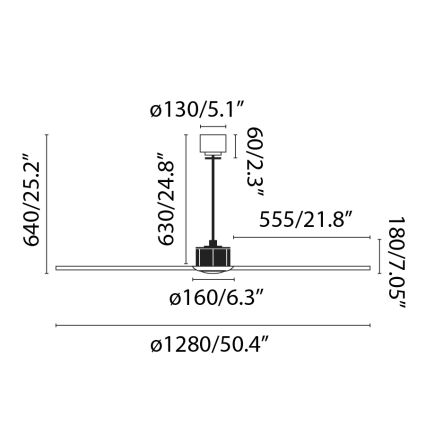 FARO 33395-10 - Ventilador de teto LED JUST FAN LED/16W/230V preto/marrom diâmetro 128 cm + controlo remoto
