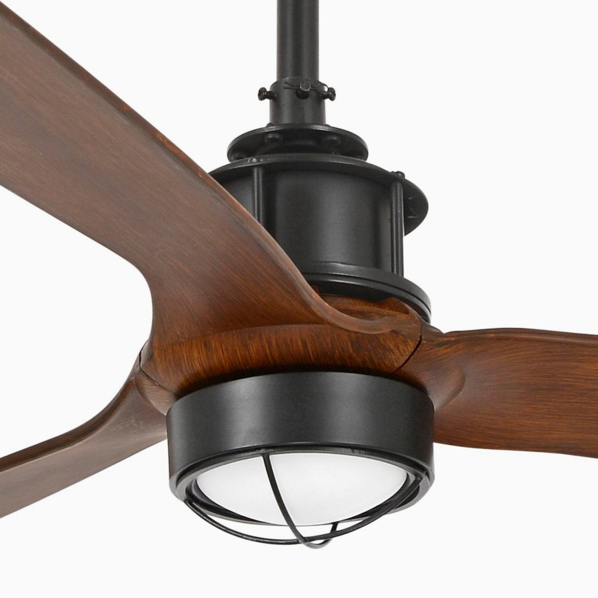 FARO 33395-10 - Ventilador de teto LED JUST FAN LED/16W/230V preto/marrom diâmetro 128 cm + controlo remoto