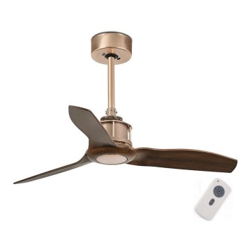 FARO 33423 - Ventilador de teto JUST FAN castanho/cobre Ø 81 cm + controlo remoto