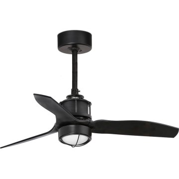FARO 33424WT1N - Ventilador de teto LED dimerizável JUST FAN S LED/16W/230V Ø 81 cm, preto, com Wi‑Fi (Tuya) e comando remoto