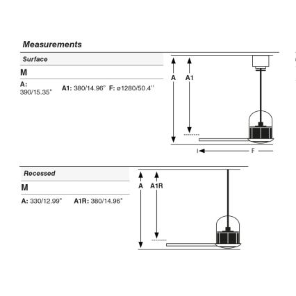 FARO 334351N - Ventilador de teto LED regulável WEAVER M LED/16W/230V Ø 128 cm castanho/preto + controlo remoto