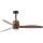 FARO 33435WT1N - Ventilador de tecto LED dimerizável WEAVER M LED/16W/230V Ø 128 cm castanho/preto Wi-Fi Tuya + controlo remoto