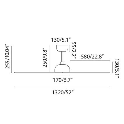 FARO 33446WT - Ventoinha de teto GOTLAND L branco diâmetro 132 cm Wi-Fi Tuya + comando