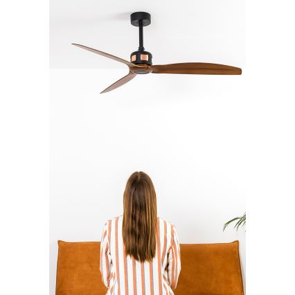 FARO 33451WT - Ventilador de teto COPPER FAN M Ø 128 cm castanho/preto Wi-Fi Tuya + comando remoto