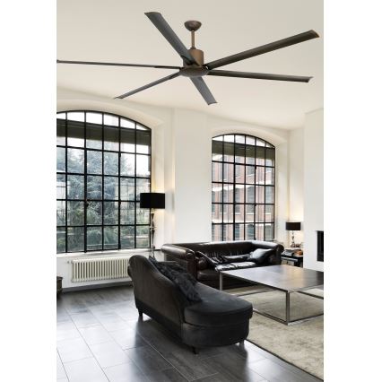 FARO 33462A - Ventilador de teto ANDROS XL marrom diâmetro 213 cm + controle remoto