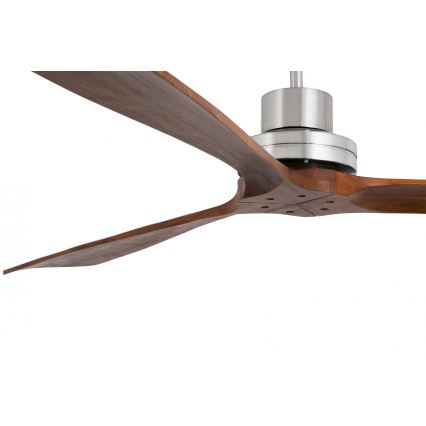 FARO 33464DC - Ventilador de teto LANTAU XL castanho/cromado mate diâmetro 168 cm + comando à distância