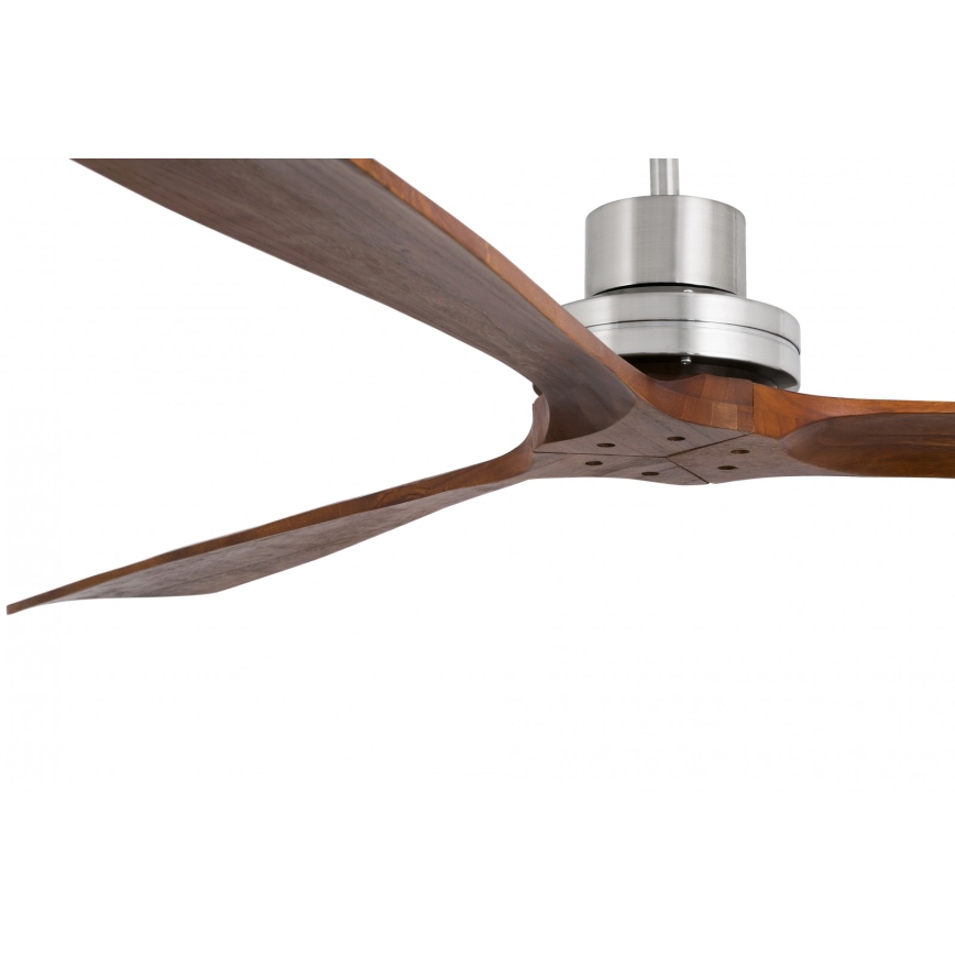 FARO 33464DC - Ventilador de teto LANTAU XL castanho/cromado mate diâmetro 168 cm + comando à distância
