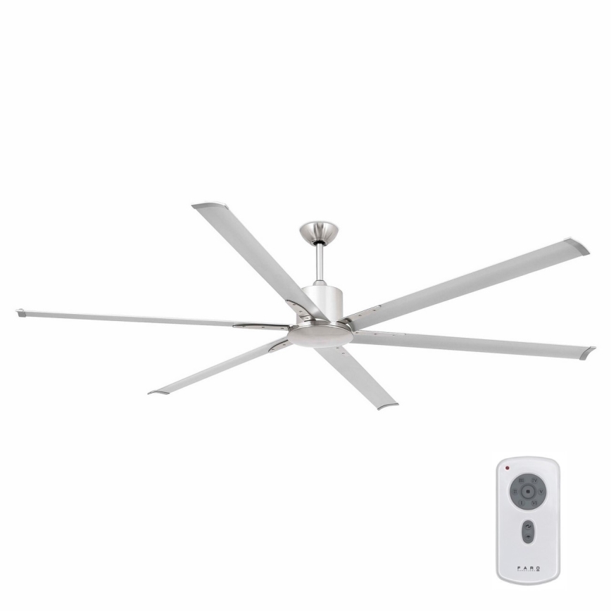 FARO 33465A - Ventilador de teto ANDROS XL cromo mate Ø 213 cm + controlo remoto