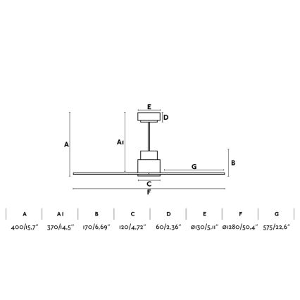 FARO 33478 - Ventilador de teto NASSAU diâmetro 128 cm + controlo remoto