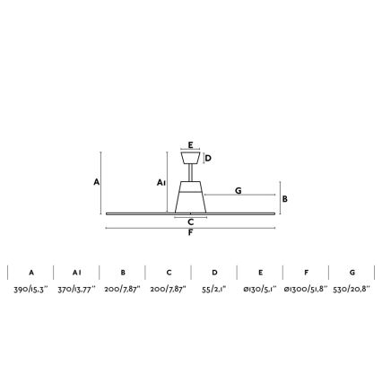 FARO 33480 - Ventilador de teto TYPHOON IP44 diâmetro 130 cm branco + controlo remoto