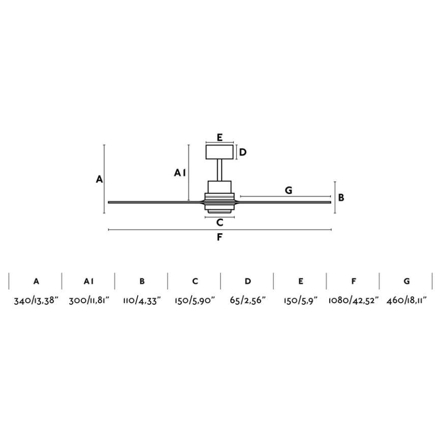 FARO 33508DC - Ventilador de teto MINI LANTAU cromo mate/marrom diâmetro 108 cm + controlo remoto