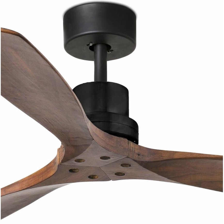FARO 33516DC - Ventilador de teto LANTAU preto/marrom diâmetro 132 cm + controlo remoto