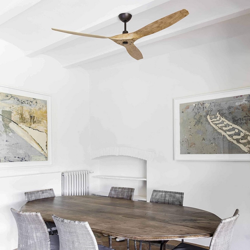 FARO 33519 - Ventilador de teto MOREA marrom diâmetro 152 cm + controle remoto