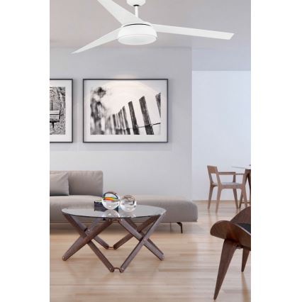 FARO 33549 - Ventilador de teto LED regulável VULCANO LED/25W/230V branco diâmetro 152 cm + controlo remoto