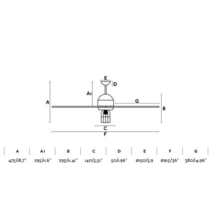FARO 33703 - Ventoinha de teto CHICAGO 1xE27/15W/230V