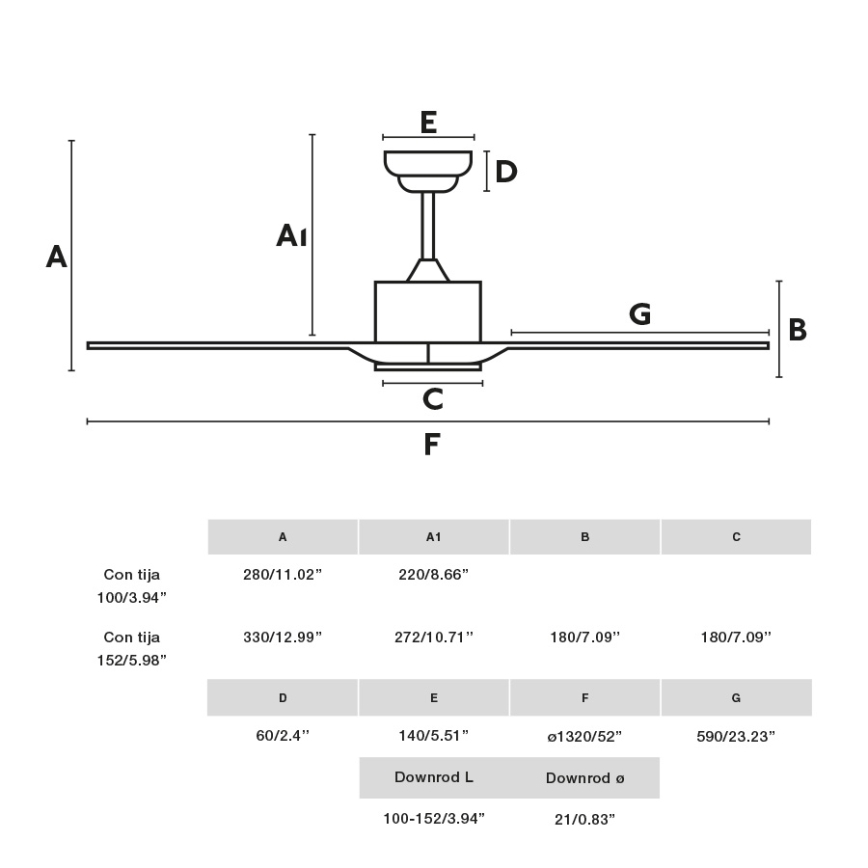 FARO 33750DCWT - Ventoinha de teto LUZON L branco diâmetro 132 cm Wi-Fi Tuya + comando