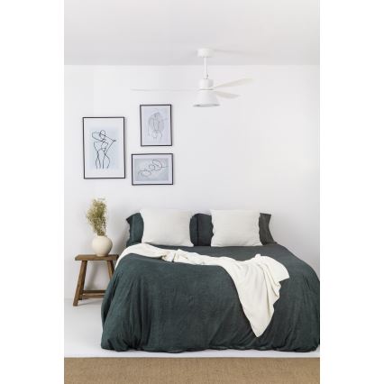 FARO 33760WT-22 - Ventilador de teto LED dimerizável AMELIA L CONE LED/20W/230V 2700/3500/5000K branco, diâmetro 132 cm, Wi-Fi Tuya + comando remoto