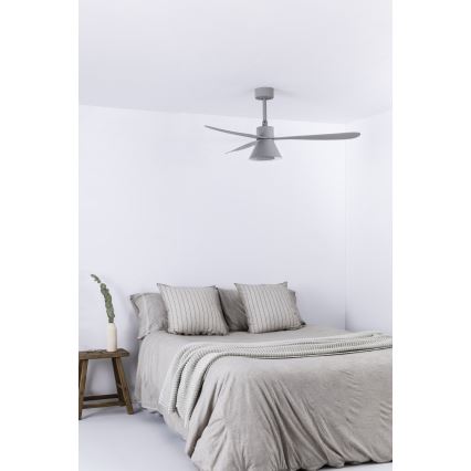 FARO 33762WT-24 - Ventilador de teto LED dimerizável AMELIA L CONE LED/20W/230V 2700/3500/5000K cinzento diâmetro 132 cm Wi-Fi Tuya + controlo remoto