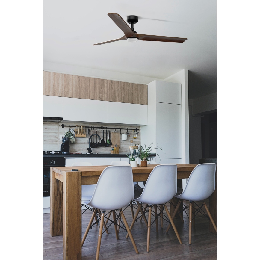 FARO 33809-1TW - Ventilador LED regulável HEYWOOD LED/10W/230V 2700/4000/6500K diâmetro 132 cm + controlo remoto