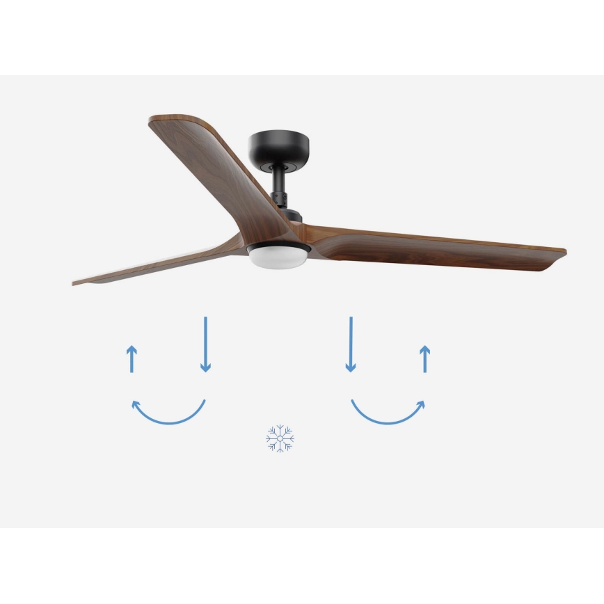 FARO 33809-1TW - Ventilador LED regulável HEYWOOD LED/10W/230V 2700/4000/6500K diâmetro 132 cm + controlo remoto