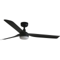 FARO 33815WT-21 - Ventilador de teto LED dimerizável PUNT M LED/18W/230V 2700/3000/4000K preto Ø 132 cm Wi-Fi Tuya + comando remoto