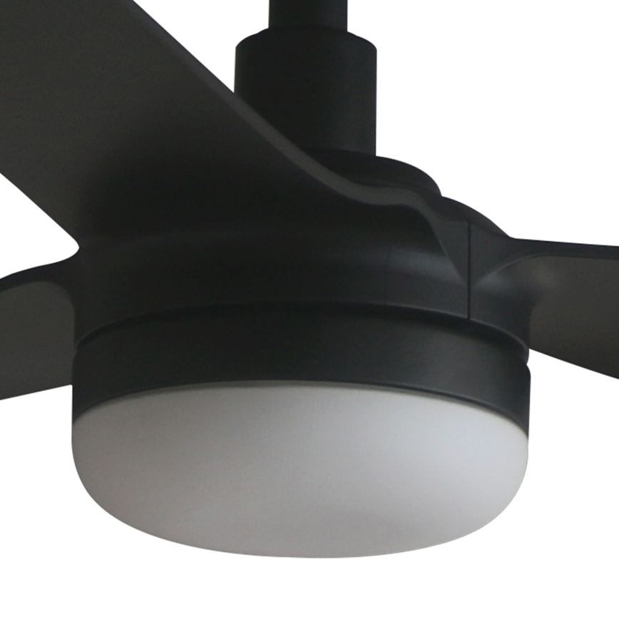 FARO 33815WT1S - Ventilador de tecto LED dimerizável PUNT M LED/18W/230V 2700/3000/4000K Ø 132 cm preto Wi‑Fi Tuya + controlo remoto