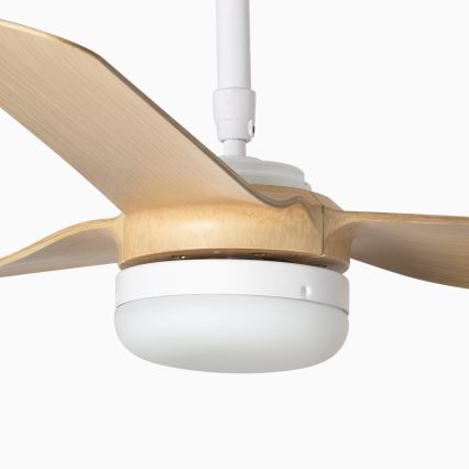 FARO 33816-20 - Ventilador de teto LED PUNT LED/18W/230V Wi-Fi bege/branco + controlo remoto
