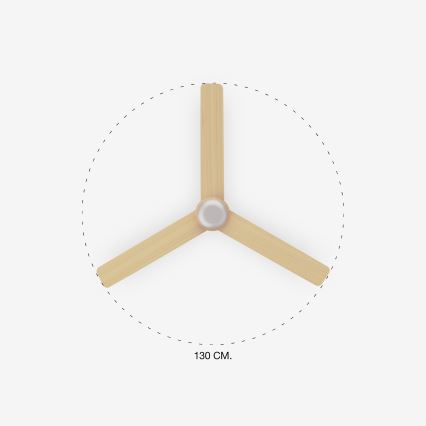 FARO 33816-20 - Ventilador de teto LED PUNT LED/18W/230V Wi-Fi bege/branco + controlo remoto