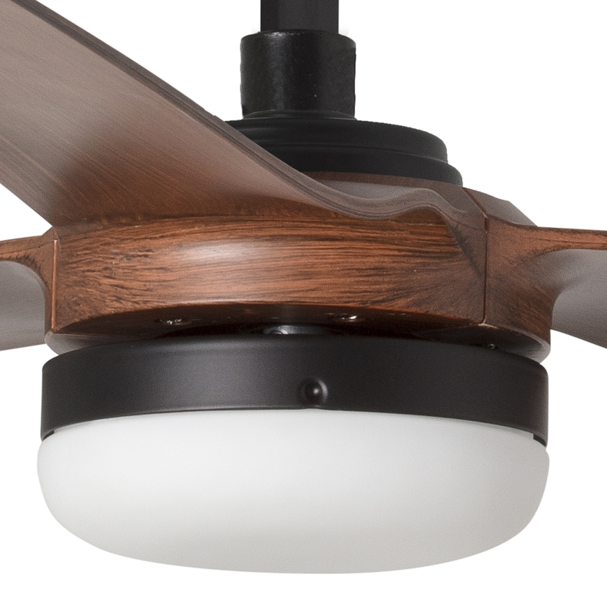 FARO 33817WP-21 - Ventilador de teto LED PUNT M LED/24W/230V castanho/preto diâmetro 130 cm SMART + comando à distância