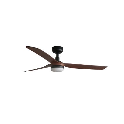 FARO 33817WP-21 - Ventilador de teto LED PUNT M LED/24W/230V castanho/preto diâmetro 130 cm SMART + comando à distância