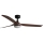 FARO 33817WT1S - Ventilador de teto LED dimerizável PUNT M, 18W/230V, 2700/3000/4000K, diâmetro 132 cm, castanho/preto, Wi‑Fi Tuya + comando remoto