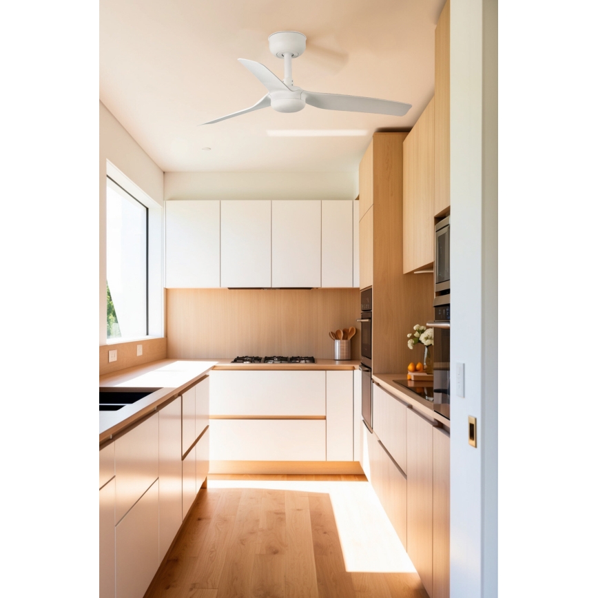 FARO 33820WT - Ventoinha de teto MINI PUNT S branco diâmetro 90 cm Wi-Fi Tuya + comando