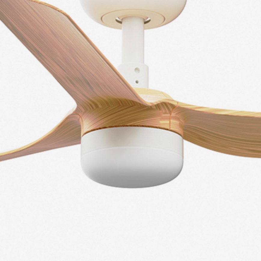 FARO 33821-1TW - Ventilador de teto LED dimerizável MINI PUNT S LED/10W 2700/3000/4000K madeira/branco diâmetro 90 cm + controlo remoto