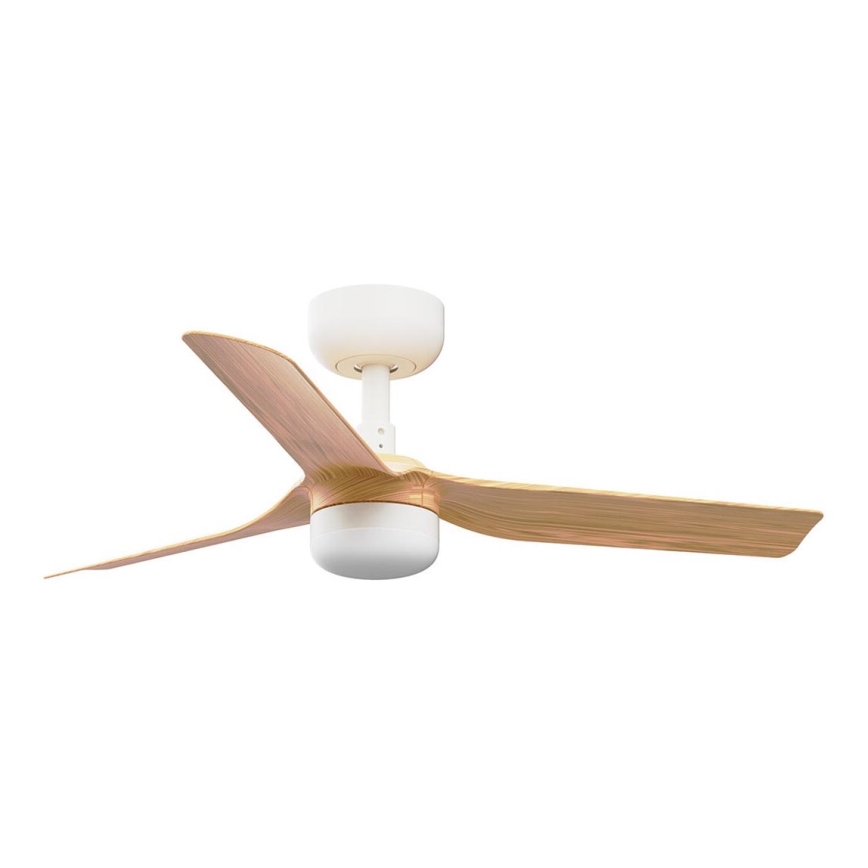 FARO 33821WT-1TW - Ventoinha de teto LED com regulação MINI PUNT S LED/10W/230V 2700/4000/6000K castanho/branco diâmetro 90 cm Wi-Fi Tuya + comando