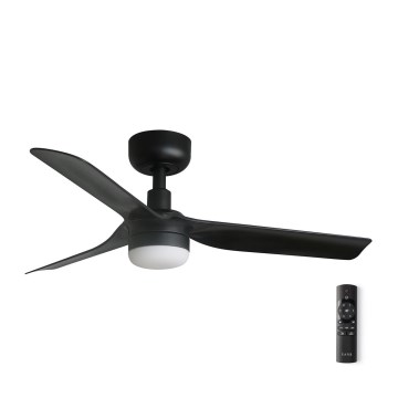 FARO 33822-1TW - Ventilador de tecto LED dimerizável MINI PUNT S LED/10W 2700/3000/4000K preto Ø 90 cm + comando remoto