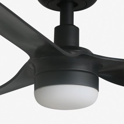 FARO 33822-1TW - Ventilador de tecto LED dimerizável MINI PUNT S LED/10W 2700/3000/4000K preto Ø 90 cm + comando remoto