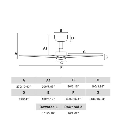 FARO 33824WT-1TW - Ventoinha de teto LED com regulação HEY S LED/10W/230V 2700/4000/6000K branco diâmetro 90 cm Wi-Fi Tuya + comando