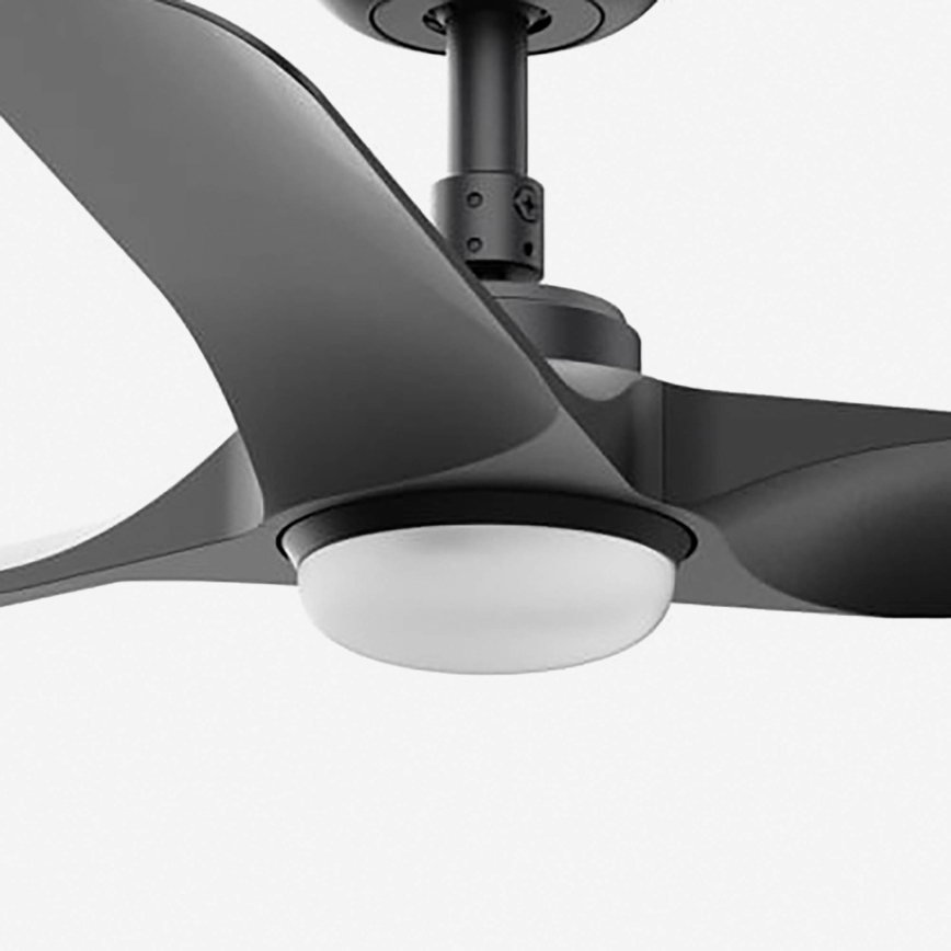 FARO 33825WT1S - Ventilador de teto LED regulável HEY S LED/10W/230V 2700/3000/4000K Ø 90 cm preto Wi-Fi Tuya + controlo remoto