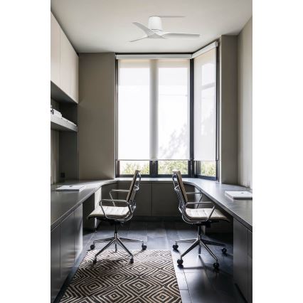 FARO 33826WT - Ventoinha de teto HEY TUB S branco diâmetro 90 cm Wi-Fi Tuya + comando