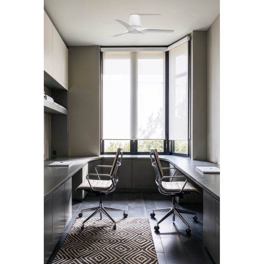 FARO 33826WT - Ventoinha de teto HEY TUB S branco diâmetro 90 cm Wi-Fi Tuya + comando