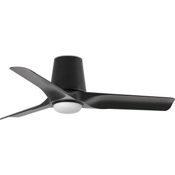 FARO 33827-1TW - Ventilador de teto LED dimerizável HEY TUB S LED/10W/230V 2700/3000/4000K preto Ø 90 cm + controlo remoto
