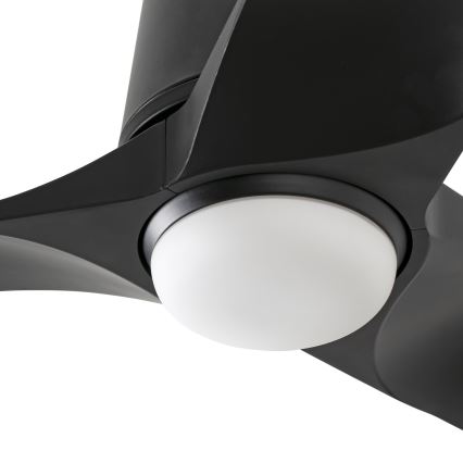 FARO 33827WT1S - Ventilador de tecto LED dimerizável HEY TUB S, 10W, 230V, 2700/3000/4000K, Ø 90 cm, preto, Wi-Fi Tuya + controlo remoto