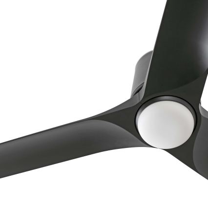 FARO 33827WT1S - Ventilador de tecto LED dimerizável HEY TUB S, 10W, 230V, 2700/3000/4000K, Ø 90 cm, preto, Wi-Fi Tuya + controlo remoto