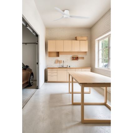 FARO 33828 - Ventoinha de teto PUNT TUB M branco diâmetro 130 cm + comando