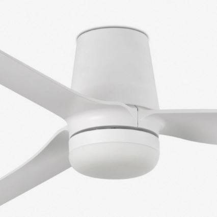 FARO 33828WT-1TW - Ventoinha de teto LED com regulação PUNT TUB M LED/18W/230V 3000/4200/6500K branco diâmetro 132 cm Wi-Fi Tuya + comando